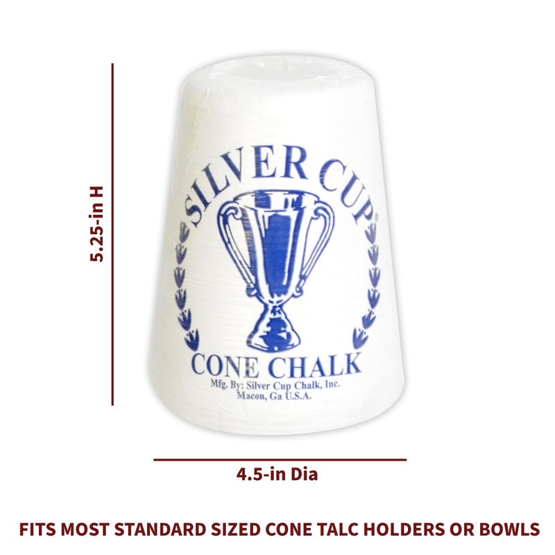 Hathaway Silver Cup Cone Talc Chalk, White - Image 3