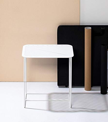 INDIAN DECOR INDIAN DECOR 49991 Premium Coffee TableCenter TableBedside TableSide TableCorner Table Living Room Small Table Small Square Table White40x40x 40 cm Made in India - Image 2