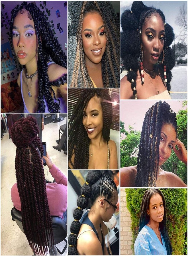 BAISAI 3 Packs Marley Twists Hair Long Twist Afro Kinky Braiding Hair for Twists Synthetic Crochet Hair 18 Inch 100g/pack(4#) #4 - Image 4
