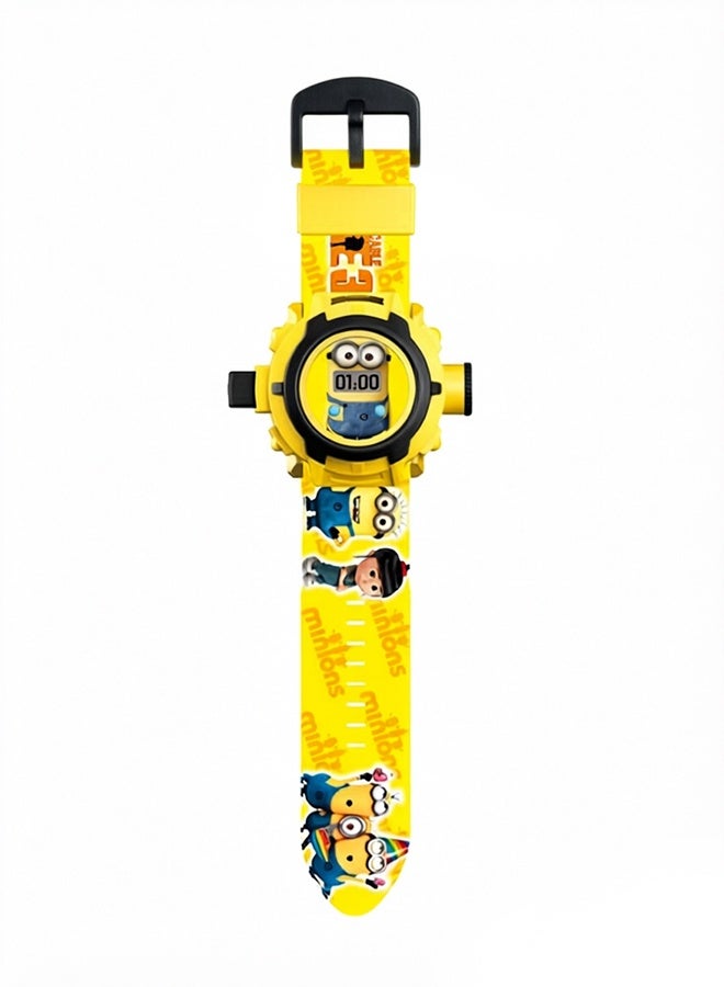 Minions Kids Projection Watch - Despicable Me Cartoon Electronic Toy Watch with Light Projection - Image 1