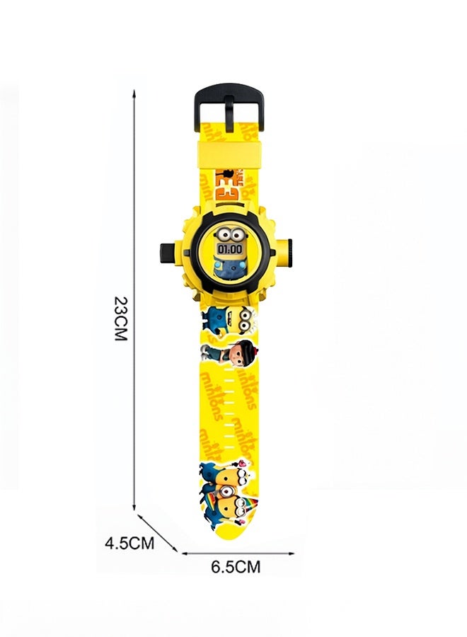 Minions Kids Projection Watch - Despicable Me Cartoon Electronic Toy Watch with Light Projection - Image 2