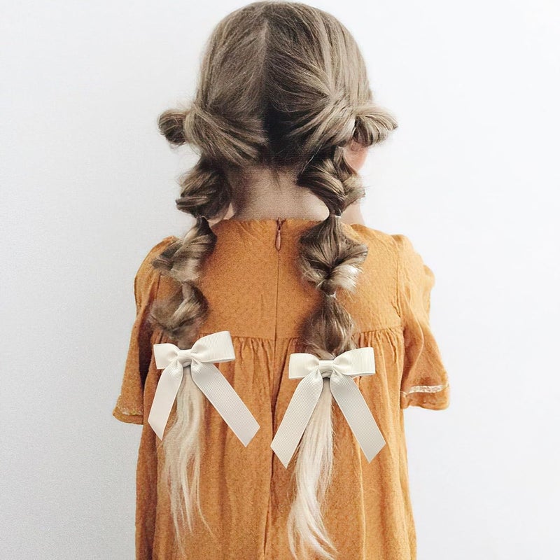 Yxiang Ponytail Bow for Girls Baby Hair Ties with Bows Pigtail Bow Ponytail Holder for Toddler Girl School Kids - Image 3