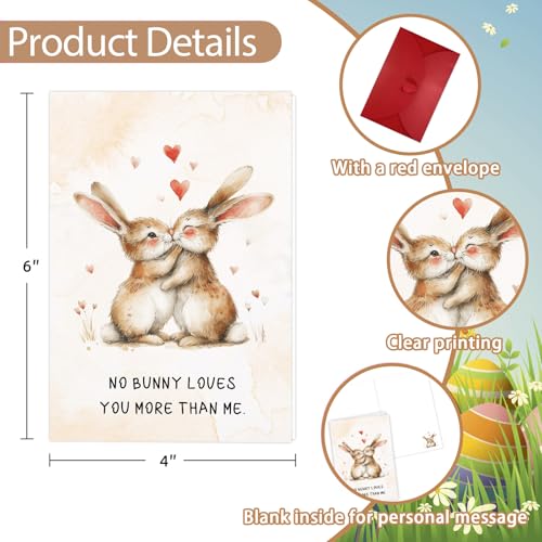 HEYINSHEN Easter Cards with Envelope Funny Easter Cards for Wife Easter Cards for Husband Romantic anniversary Card Funny Animal Pun Easter Card for Girlfriend Boyfriend Birthday Card for Daughter Son - Image 2