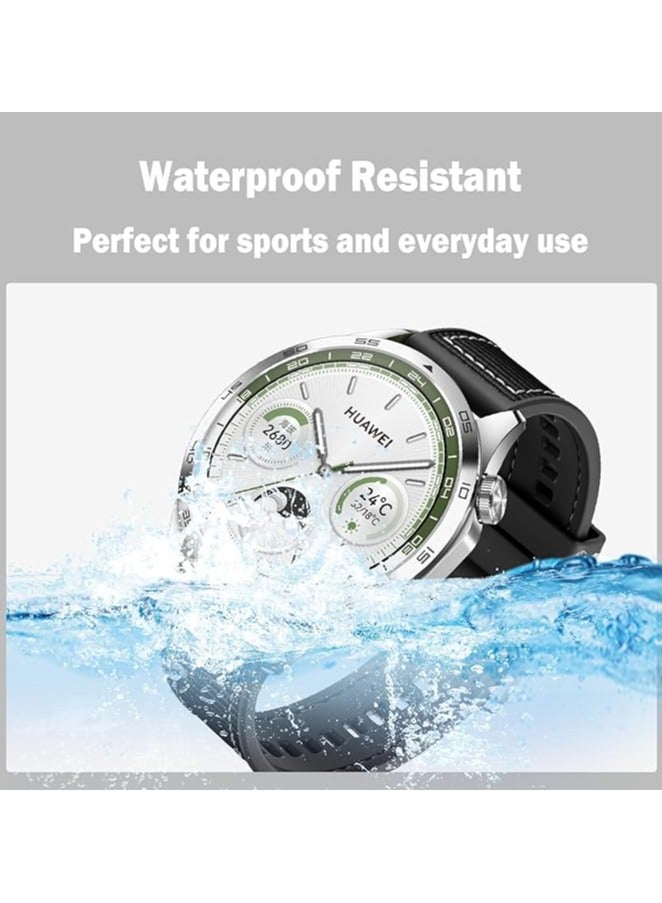 ACLIX Nylon Strap Compatible with Huawei Watch GT4 Replacement Wrist Band, 22mm Replacement Nylon Braided Silicone Composite Watch Strap, Compatible with Huawei Watch GT4/ GT3/ GT3 Pro 46mm (Black) - Image 3