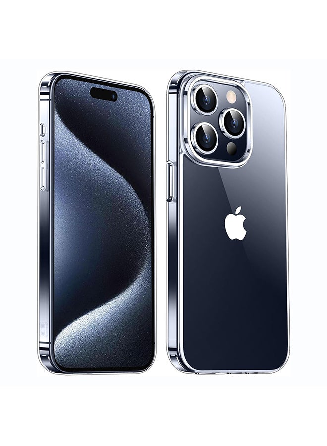 O Ozone Clear Hard Back Compatible With iPhone 15 Pro Max  | Transparent Shockproof Protective Cover | Slim Hybrid PC + TPU Phone Case | Anti-Yellow, Scratch Resistant - Image 1