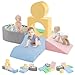 CAMELUS Climbing Toys for 1 Year Old Foam Baby Climbing Blocks with Ball Pit for Toddlers 6Piece Soft Play Set Indoor Climb Crawl Activity Play Birthday Balls not Included - Image 3