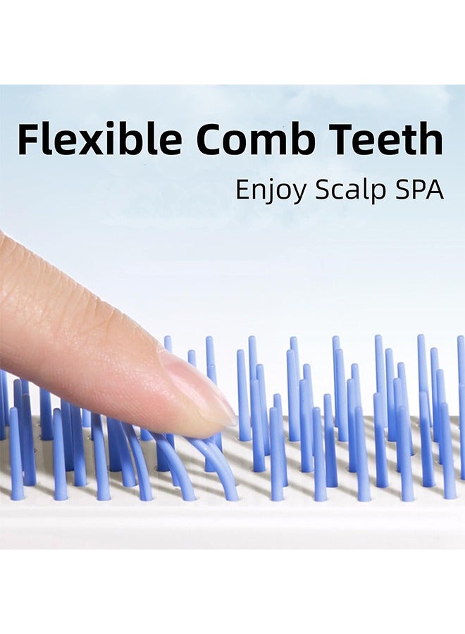 HS Hair Brush Self Cleaning - Self-Cleaning Anti-Static Massage Comb - Self Cleaning Hair Brush - One-Pull Clean Massage Comb - Scalable Rotate Lifting Clean Hair Brush - Smooth Hair - Image 3