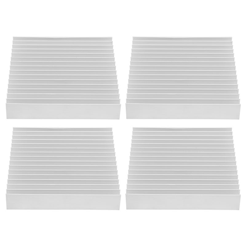Heat Sink 4Pcs Aluminum Slotted Fine Teeth - Rust-Proof Corrosion-Resistant Durable Heat Dissipation Part for Router CPU IC PCB Electronic Component Cooling - Image 5