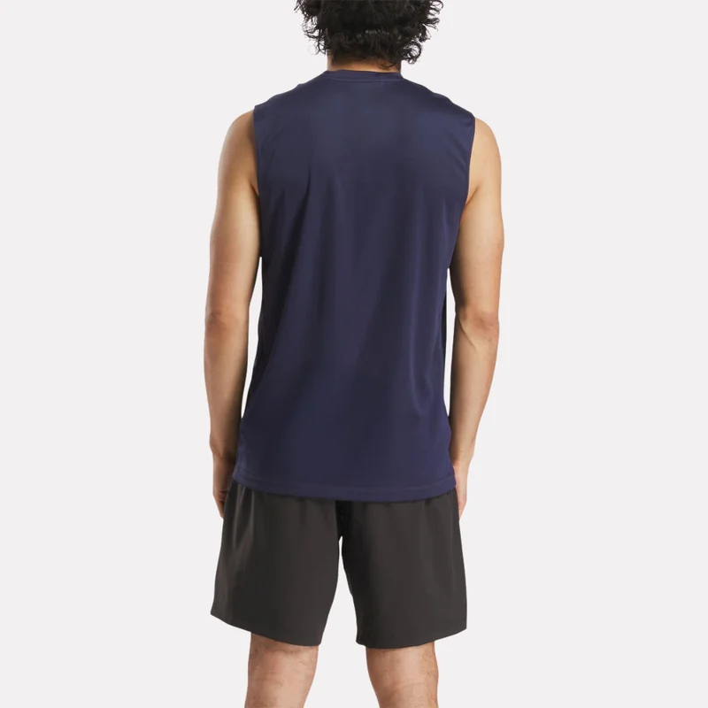 Reebok Blue Reebok Identity Train Sleeveless Tech Men's Tee - Blue for Men | Best Price UAE