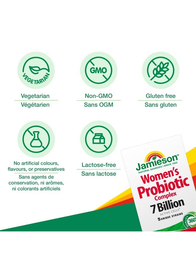 Jamieson Women’s Probiotic Complex 7 Billion, 45 Veg caps - Image 4