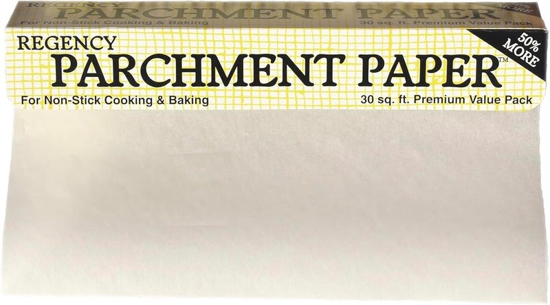 Regency Wraps Non-Stick Parchment Paper Roll - 30ft Greaseproof Baking Paper for Cooking and Baking - Image 1