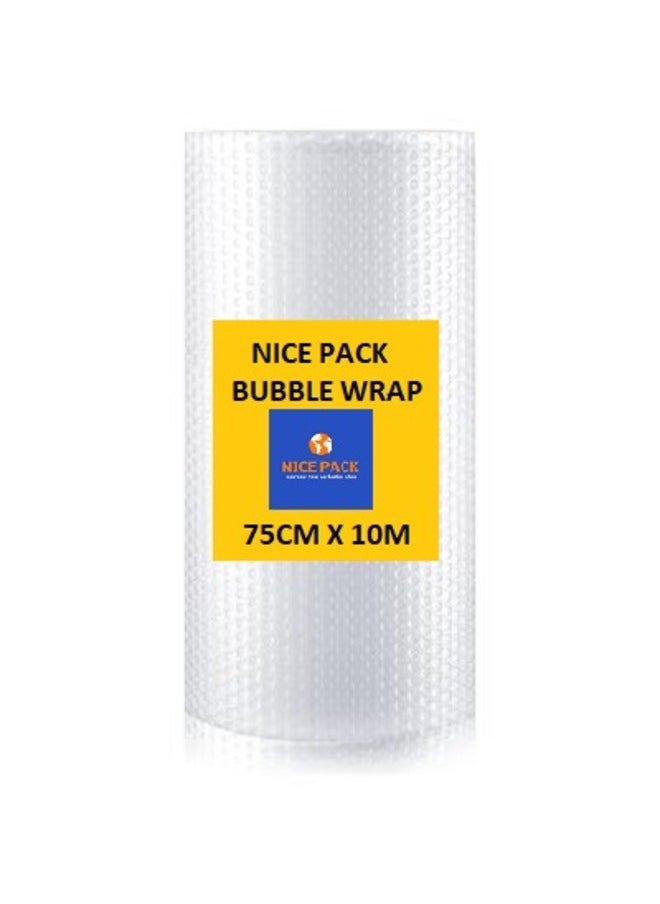 Nice Pack Air Bubble Wrap, Cushioning Wrap, Bubble Roll for Packing, Shipping, Moving and Storing fragile items, Size 75cm*10m  - Image 1