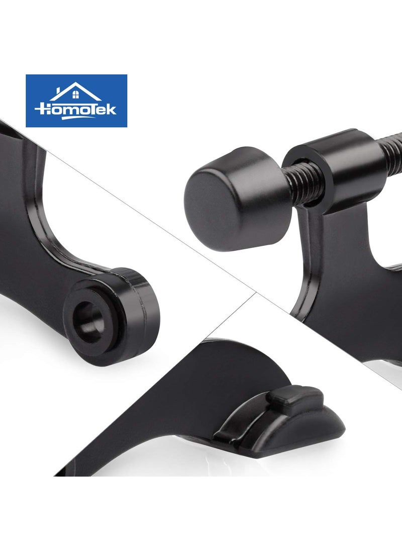 HOMOTEK HOMOTEK 6 Pack Hinge Pin Black Door Stopper,Adjustable Deluxe Heavy Duty Door Stopper 2-1/2"x1-3/4”,with Black Rubber Bumper Tips  - Image 5