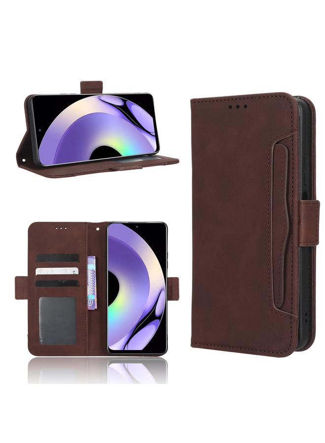 اس-توب جراب لهاتف Realme 10 4G مصنوع من الجلد وملمس جلد العجل وفتحات للبطاقات - Image 1