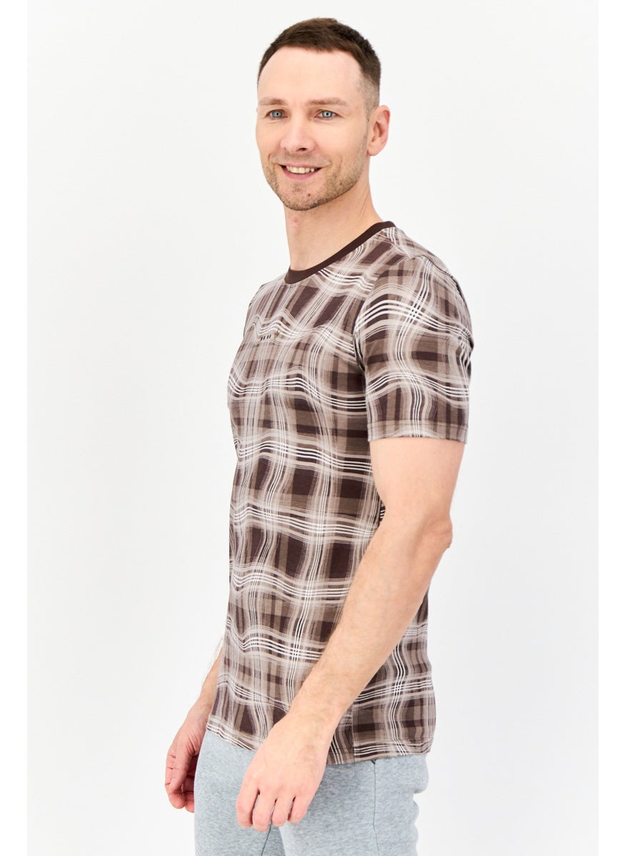 adidas Originals - Men Sportswear Fit Short Sleeve Outdoor T Shirt, Brown - Image 1