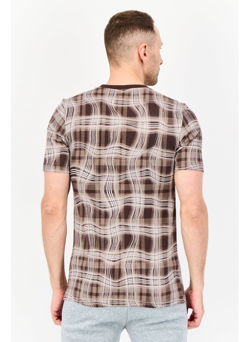 adidas Originals - Men Sportswear Fit Short Sleeve Outdoor T Shirt, Brown - Image 1