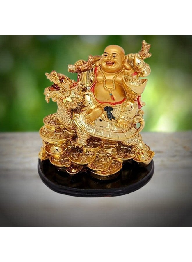 FENGSHUI بوذا الضاحك على التنين لإزالة الحظ السيئ من JPS ريتيل | عناصر فاستو وفنغ شوي | هدية بوذا الضاحك - Image 3