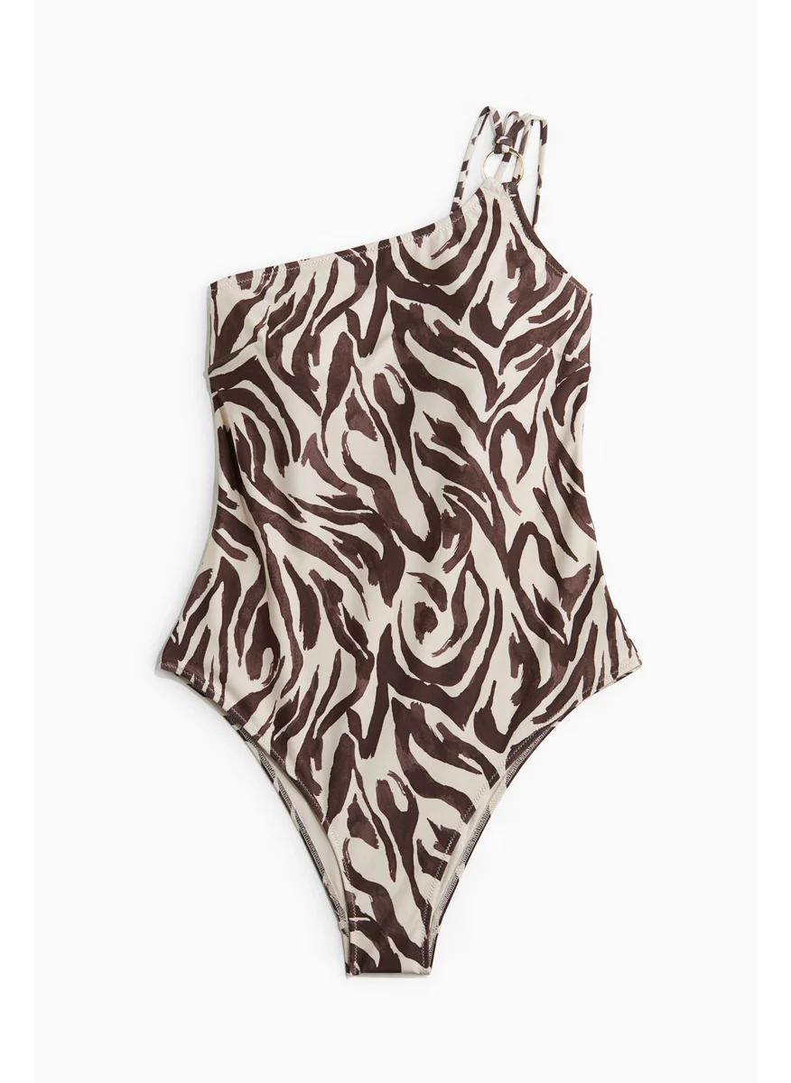 H&M High Leg One-Shoulder Swimsuit
