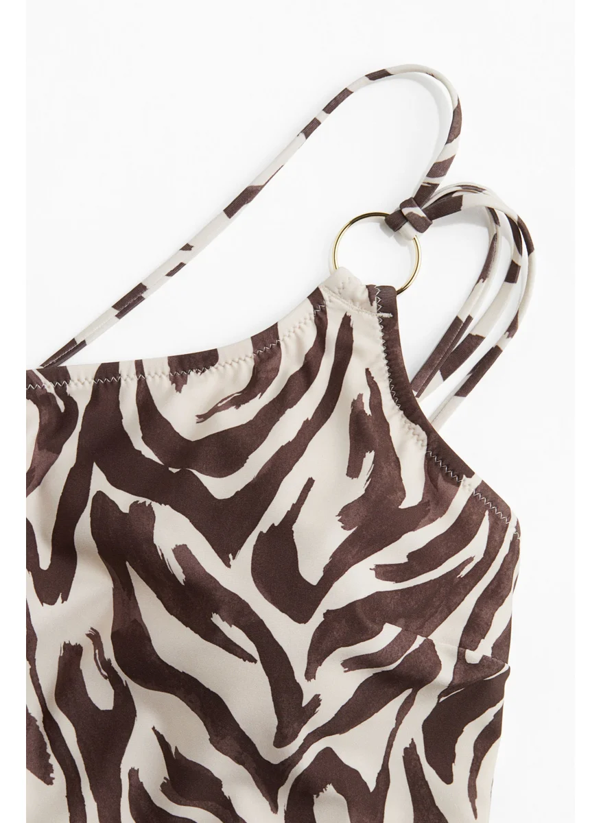 H&M High Leg One-Shoulder Swimsuit