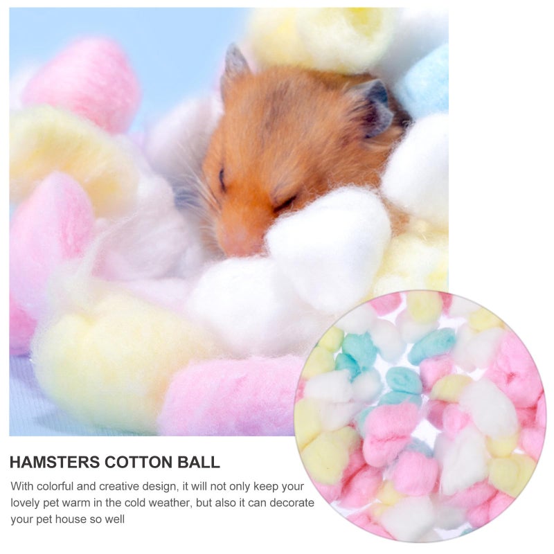 Degreased Cotton Balls for Small Pet Bedding 5 Pack 500 Pieces Warm Cage Cushion - Image 4