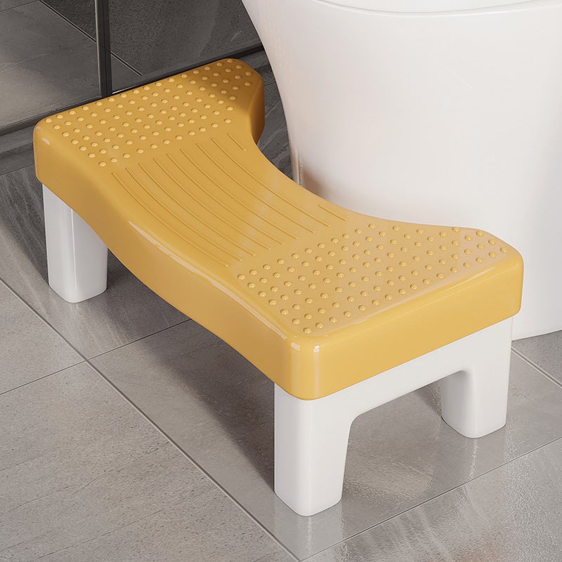 Generic Thickened Home Toilet Squatting Aid Bathroom Stool Yellow 