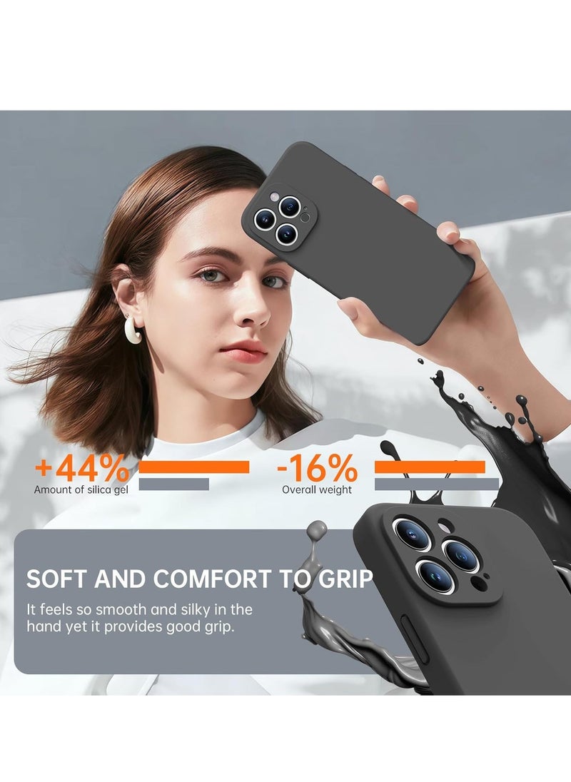 Raxoom iPhone 16 Pro Max Case with 2 Screen Protectors â€“ Liquid Silicone Protective Phone Case (6.9") â€“ Compatible with MagSafe â€“ Upgraded Camera Protection â€“ Dark Grey - Image 3