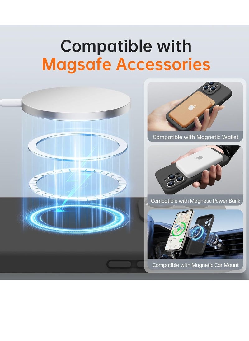 Raxoom iPhone 16 Pro Max Case with 2 Screen Protectors â€“ Liquid Silicone Protective Phone Case (6.9") â€“ Compatible with MagSafe â€“ Upgraded Camera Protection â€“ Dark Grey - Image 2