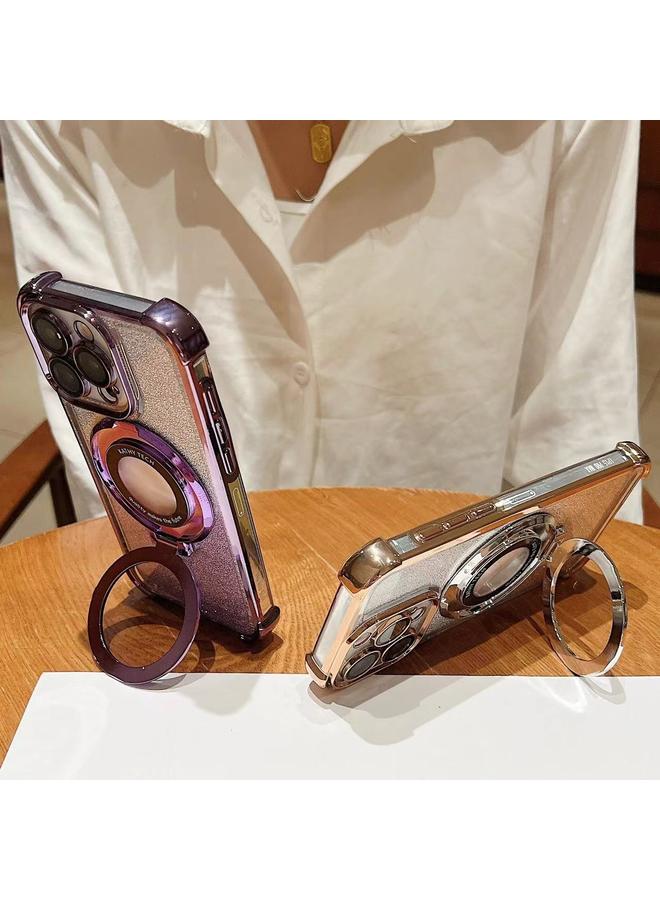 اس-توب جراب لهاتف iPhone 14 Plus مزود بحامل غير مرئي وبريق متدرج اللون مع جراب هاتف Magsafe - Image 5