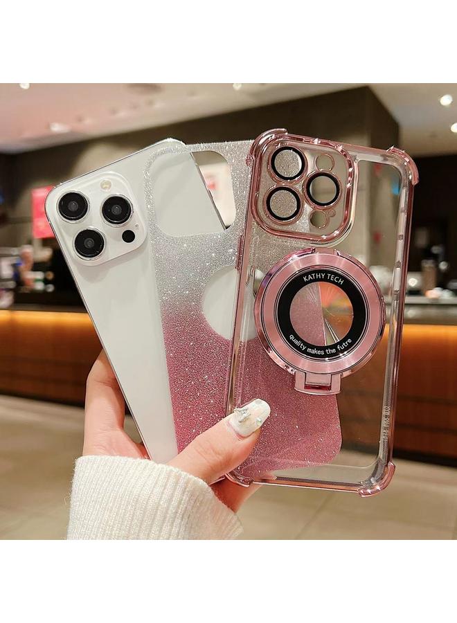 اس-توب جراب لهاتف iPhone 14 Plus مزود بحامل غير مرئي وبريق متدرج اللون مع جراب هاتف Magsafe - Image 4