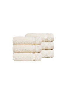 Trident Trident Nectarsoft Face Towels, 100% Cotton Towels, Zero Twist Yarn, 6 Face Towel Set, Luxurious Soft, Extra Absorbent, 625 GSM, Linen  - Image 1