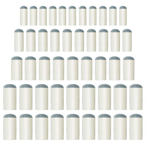 ABOAT 50 Pieces 4 Sizes Pool Cue Tips Slip-On Billiard Cue Tips Replacement, 9 mm, 10 mm, 12 mm, 13 mm - Image 1