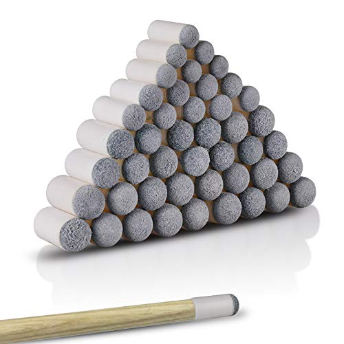 ABOAT 50 Pieces 4 Sizes Pool Cue Tips Slip-On Billiard Cue Tips Replacement, 9 mm, 10 mm, 12 mm, 13 mm - Image 4