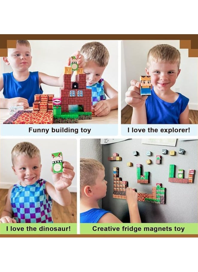 I LOVE KIDS Magnetic Building Blocks,60PCS Magnetic Toys for Age 3 +,STEM Montessori Sensory Toys,Fidget 0.8" Cubes Construction Toys,Gifts For Kids  - Image 2