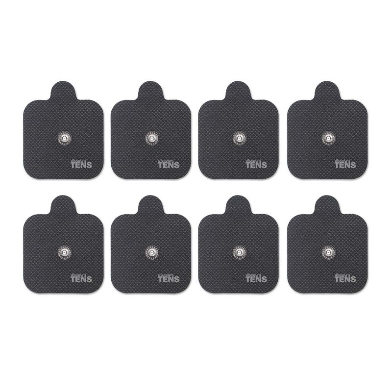 Discount TENS Discount TENS Compex Easy Snap Compatible TENS Electrodes 8 Premium Replacement Pads for Compex TENS Units 2 inch x 2 inch