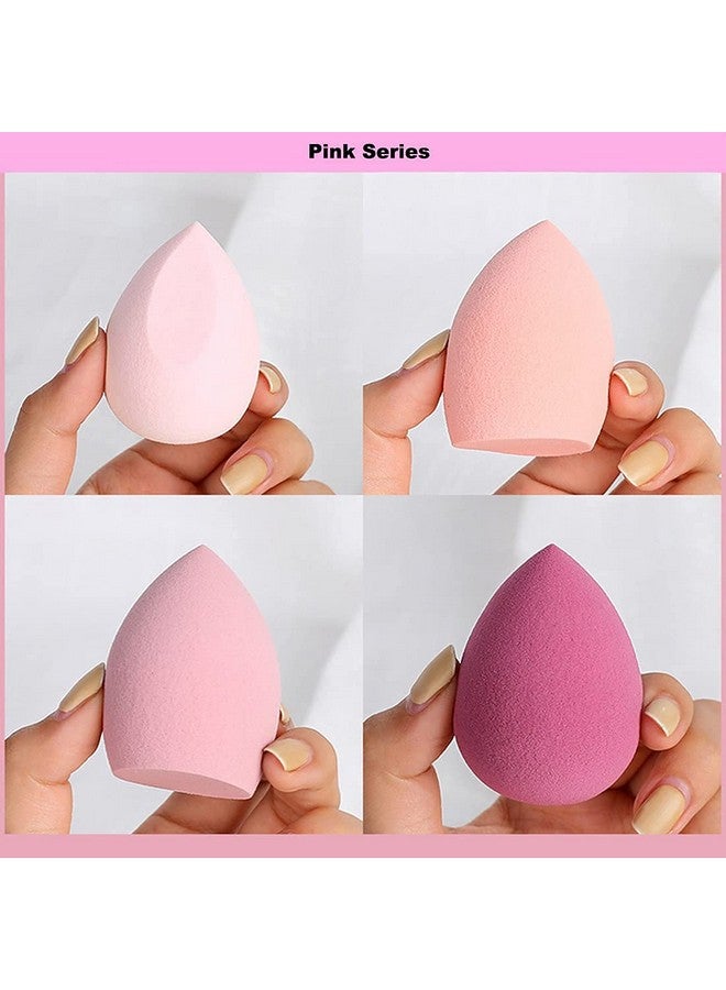 COSLUXE Makeup Sponge Set Beauty Blender With Egg Case, Soft Sponge For Liquid Foundation, Creams, And Powders，Latex Free Wet And Dry Makeup (Pink Series, 4 Pcs) - Image 3