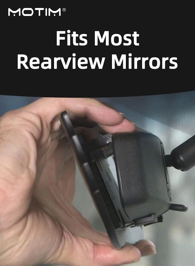 Motim Car Rear View Mirror 28cm, Wide Angle Panoramic Wide Angle Rearview Mirror to Reduce Blind Spot Effectively, Interior Replacement Rear View Mirror for Car SUV Trucks - Image 5