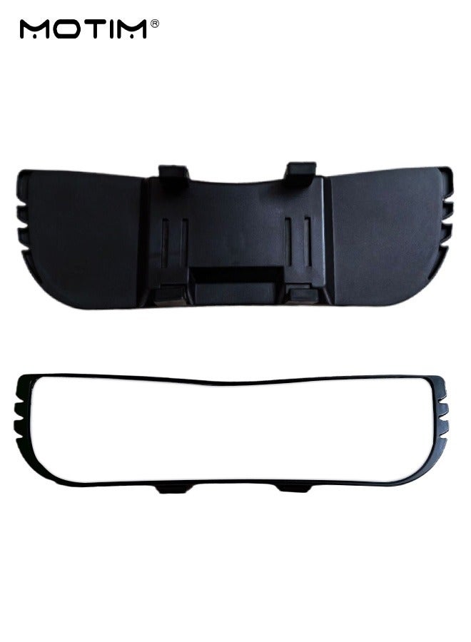 Motim Car Rear View Mirror 28cm, Wide Angle Panoramic Wide Angle Rearview Mirror to Reduce Blind Spot Effectively, Interior Replacement Rear View Mirror for Car SUV Trucks - Image 3