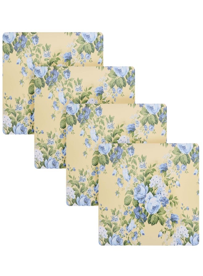 Laura Ashley Cork Placemats 16 x 12-inch for Kitchen and Dining Tables, Heat Resistant, Durable, Easy Clean, Set of 4, Joyce - Image 1