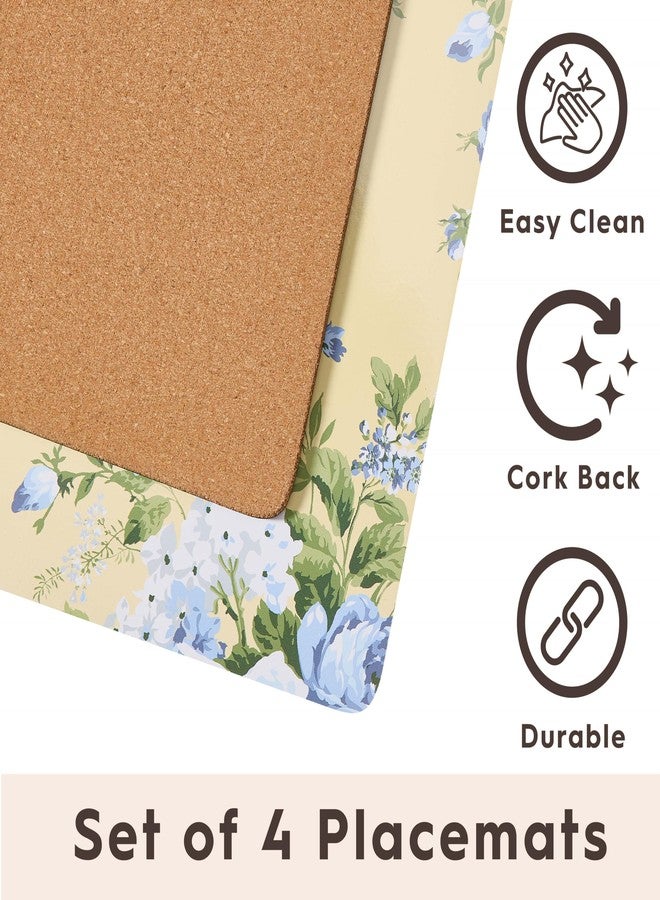 Laura Ashley Cork Placemats 16 x 12-inch for Kitchen and Dining Tables, Heat Resistant, Durable, Easy Clean, Set of 4, Joyce - Image 3