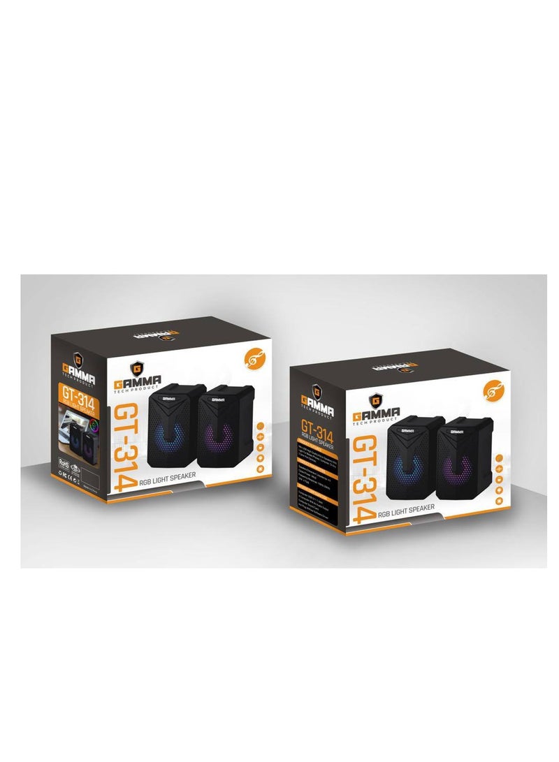 GAMMA GT-314 Gaming RGB usb pc speaker with lights