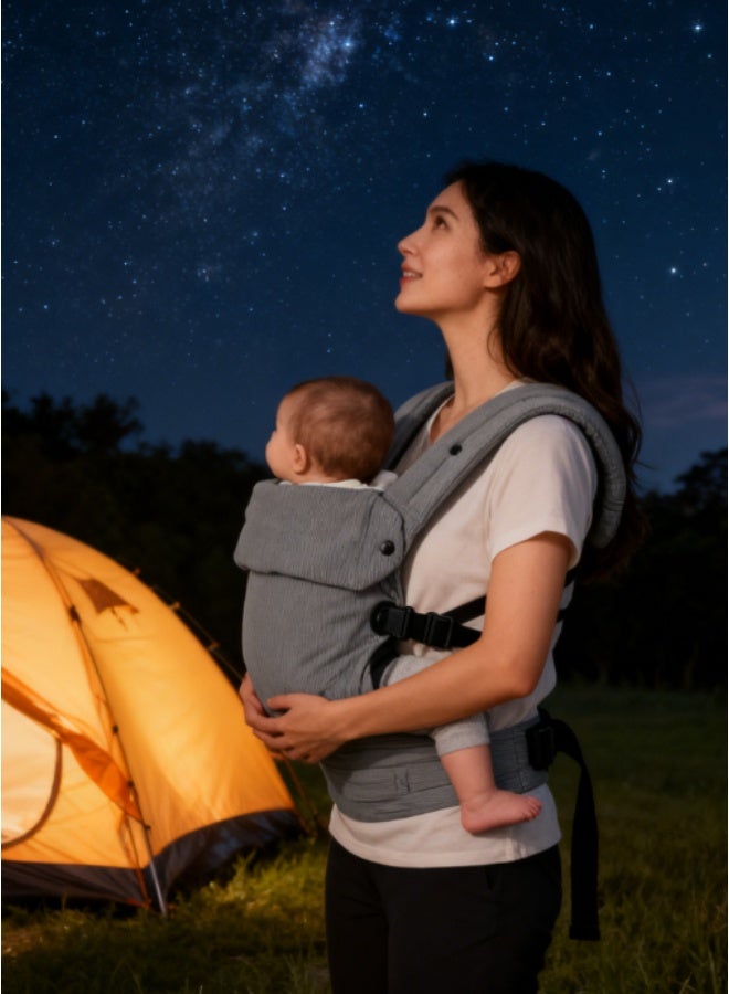 Baby Carrier - Ergonomic, Cozy and Lightweight Carrier for 7-44lbs, Effortless to Put On, Ideal for Hands-Free Parenting, Enhanced Lumbar Support - Image 5