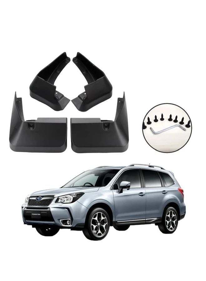 Subaru Forester 2013 2018 Mudguards 4Pcs Heavy Duty Impact Resistant Black Plastic - Image 2