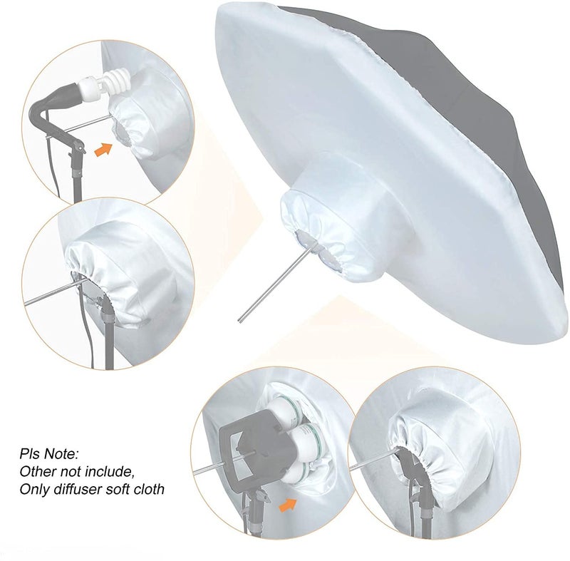 SHOPEE غطاء ناشر ضوء قبة بارابوليك 33 بوصة من استوديو التصوير - أبيض - Image 3