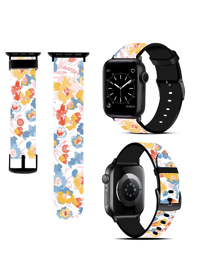 O Ozone Silicone Straps For Apple Watch Series 10 9 8 7 6 5 4 SE 38/40/41/42mm Stylish Pattern Silicone Straps Watch Bands - Colorful - Image 1