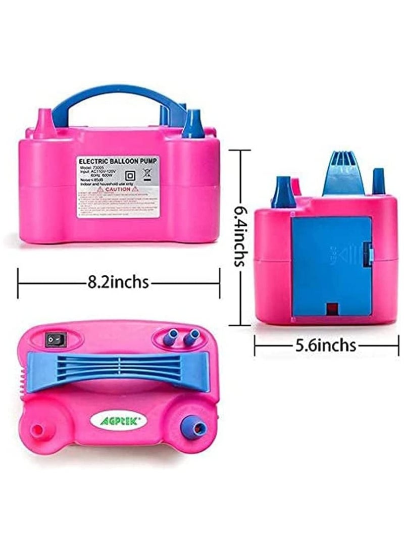 1 Electric Air Balloon Pump Portable Inflator Dual Nozzle Globos Machine Air Balloon Blower Buddy For Party Balloon Arch And Column Stand EU Plug - Image 2