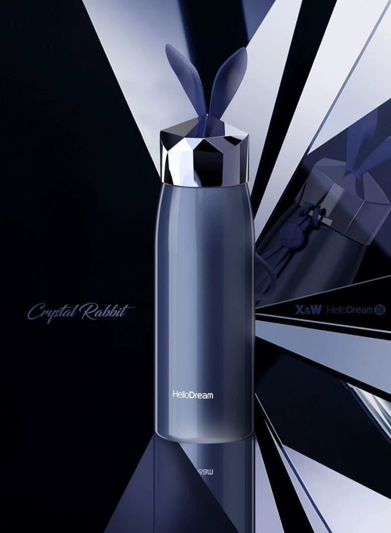 Fashion Trend Crystal Rabbit Thermos Couple Stainless Steel Couple Cup Man and Woman Portable Water Sports Water Bottle,270ml - Image 3