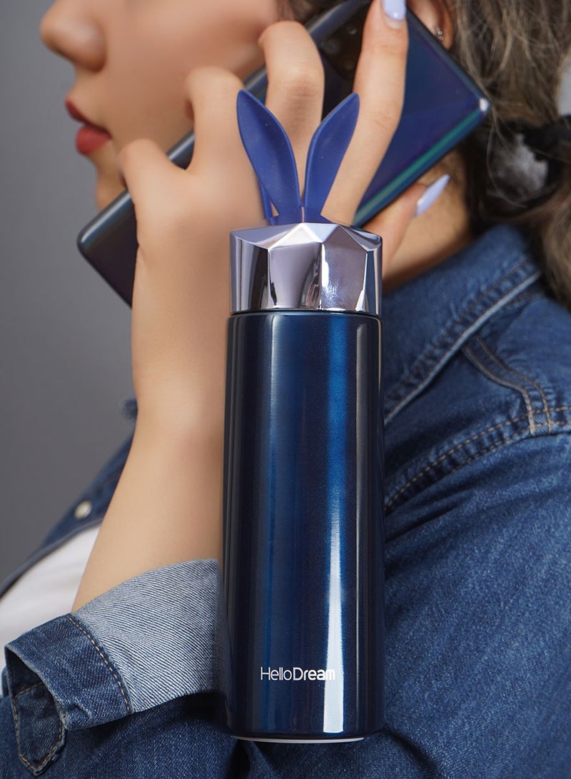 Fashion Trend Crystal Rabbit Thermos Couple Stainless Steel Couple Cup Man and Woman Portable Water Sports Water Bottle,270ml - Image 4