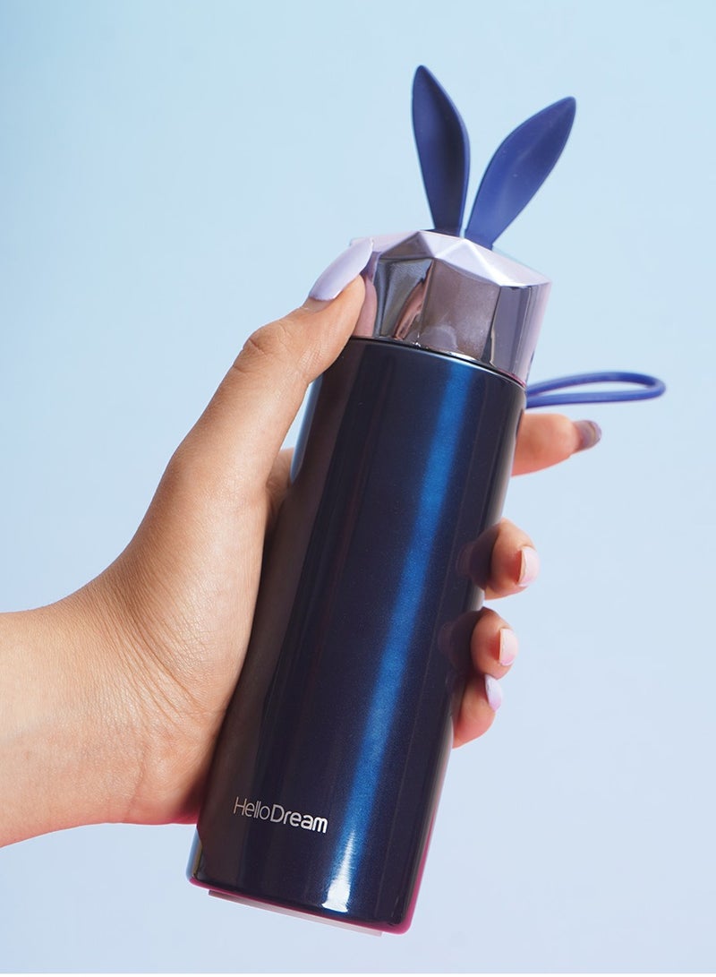 Fashion Trend Crystal Rabbit Thermos Couple Stainless Steel Couple Cup Man and Woman Portable Water Sports Water Bottle,270ml - Image 1