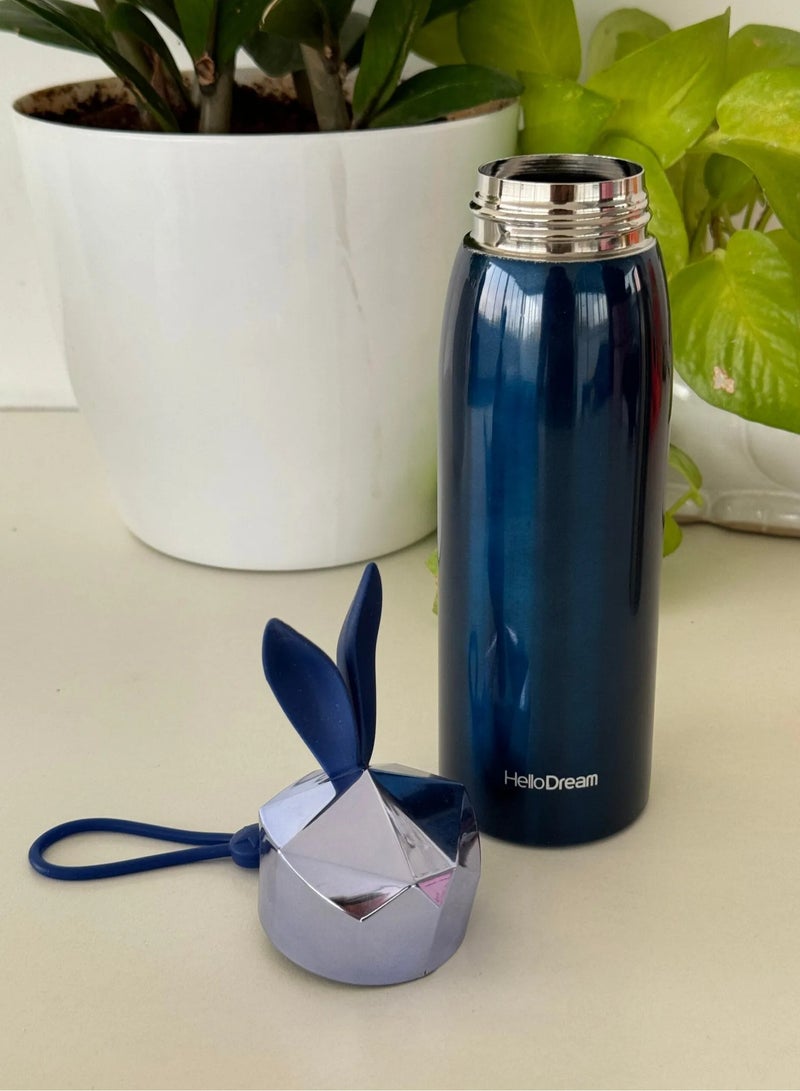 Fashion Trend Crystal Rabbit Thermos Couple Stainless Steel Couple Cup Man and Woman Portable Water Sports Water Bottle,270ml - Image 2