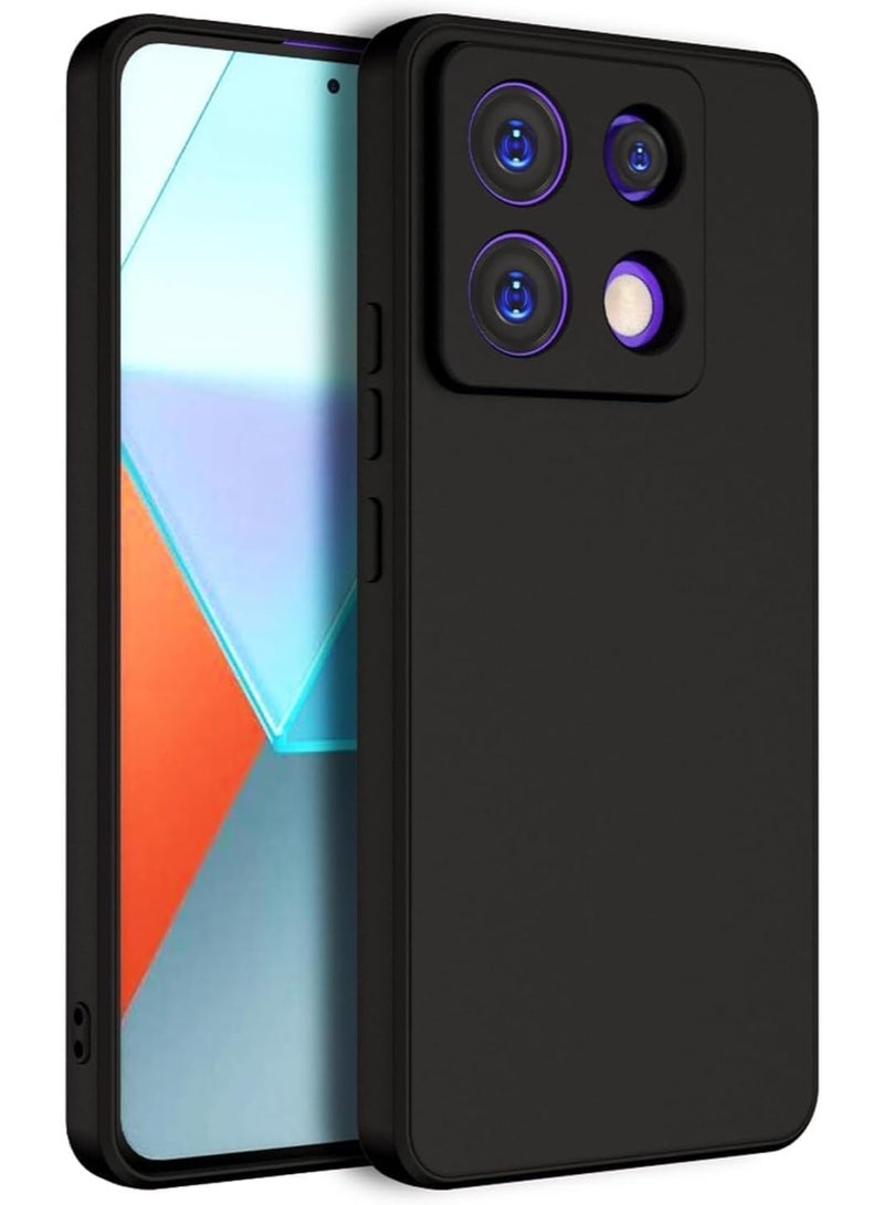 Protective Cover For Redmi Note 13 Pro 5G , Slim Fit Soft Back TPU Case Flexible Silicone Cover Compatible For Redmi Note 13 Pro 5G - Black